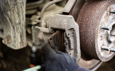 Audi Worn Brake Pad Check