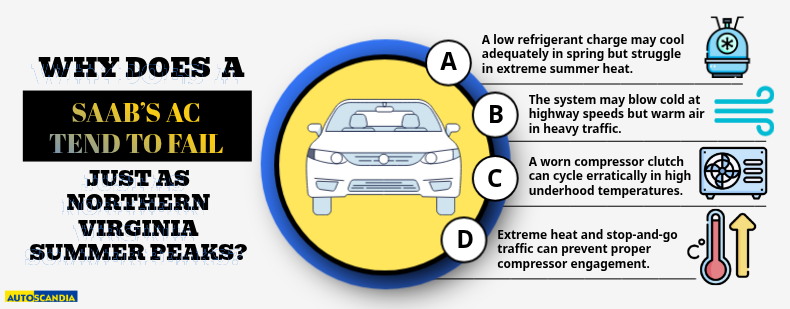 Why Does a Saabs AC Tend to Fail Just as Northern Virginia Summer Peaks